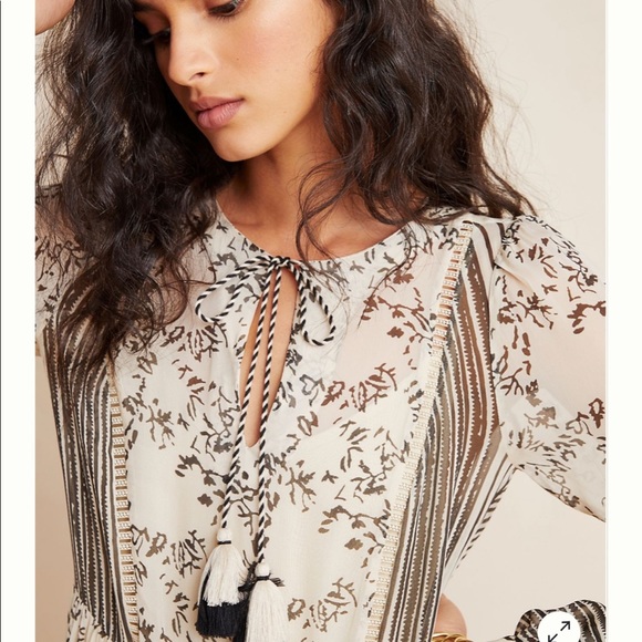 Anthropologie ~ Talulah Tiered Midi Dress Medium - Picture 14 of 14